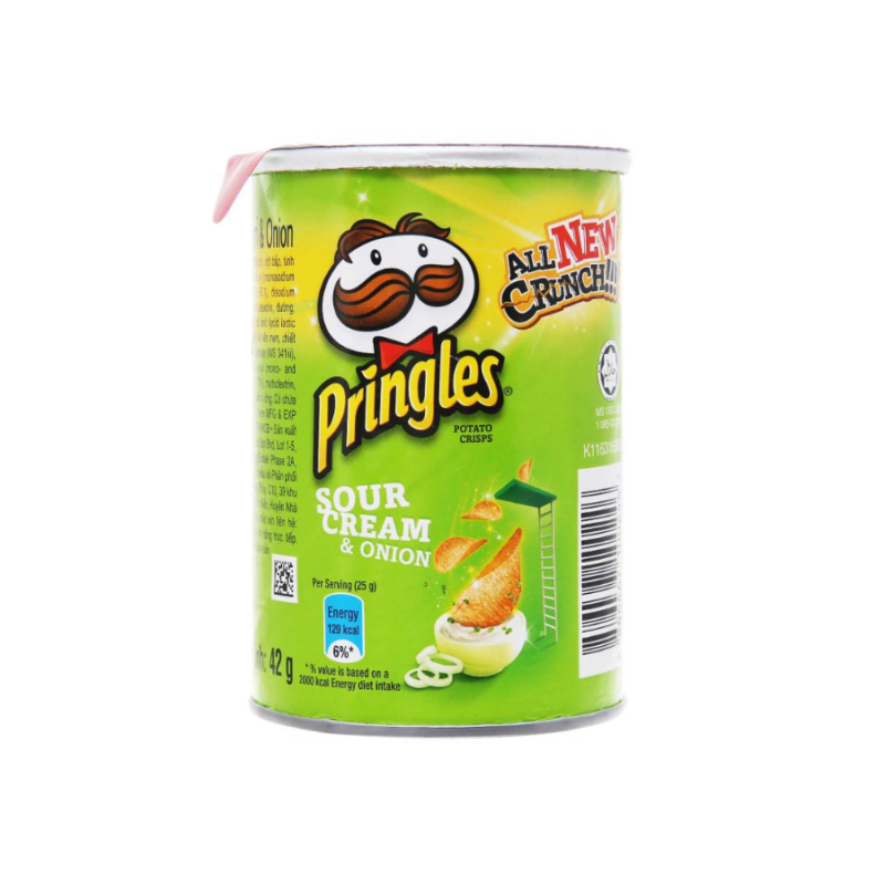 Pringles Sour Cream Onion Potato Chips 42g X 12 Cans Vietnam FMCG