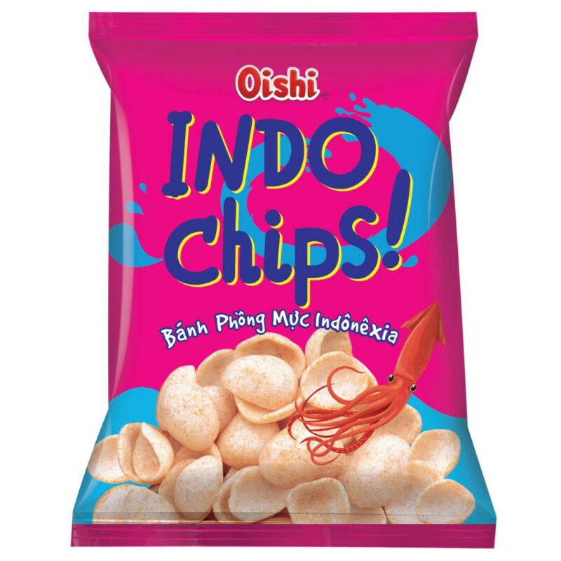 Oishi Indo Chips Puffed Snack 80g X 12 Bags • Vietnam FMCG GOODS Wholesaler