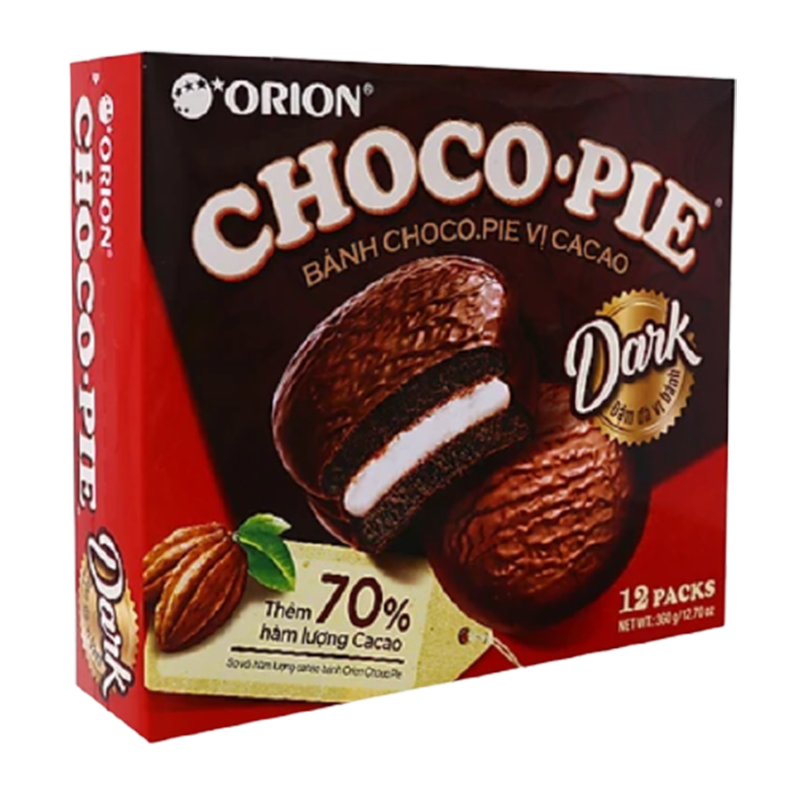 Чоко пай 12 штук. Печенье Орион Чоко Пай. Печенье Orion Choco pie 12шт 360г. Choco-pie Dark 360г. Choco pie 12 шт.