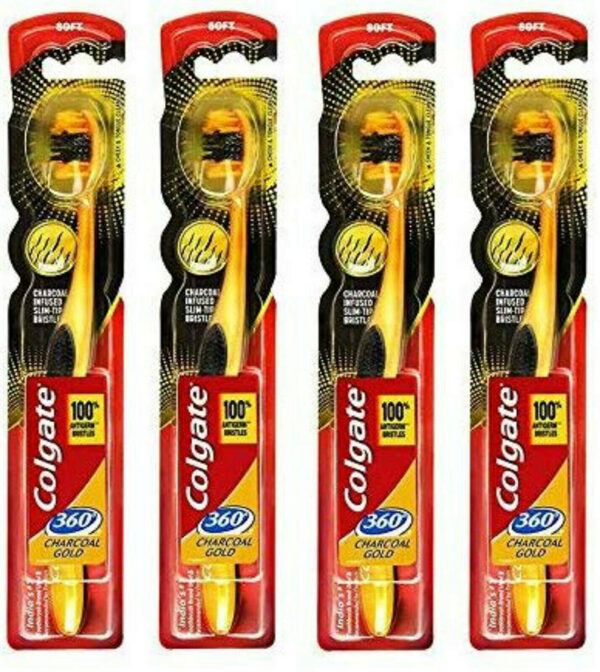 colgate 360 toothbrush charcoal gold