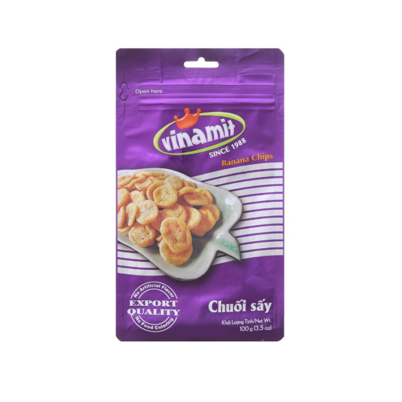 Vinamit Vacuum Fried Jackfruit Chips 100g X 40 Bags