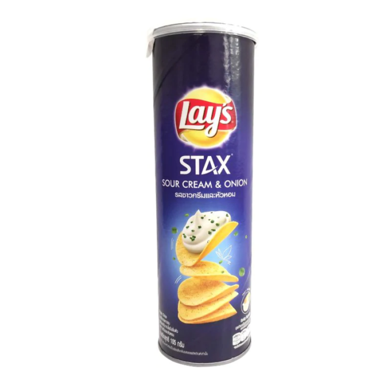 Lay's Stax Sour Cream Onion Potato Chips 100g