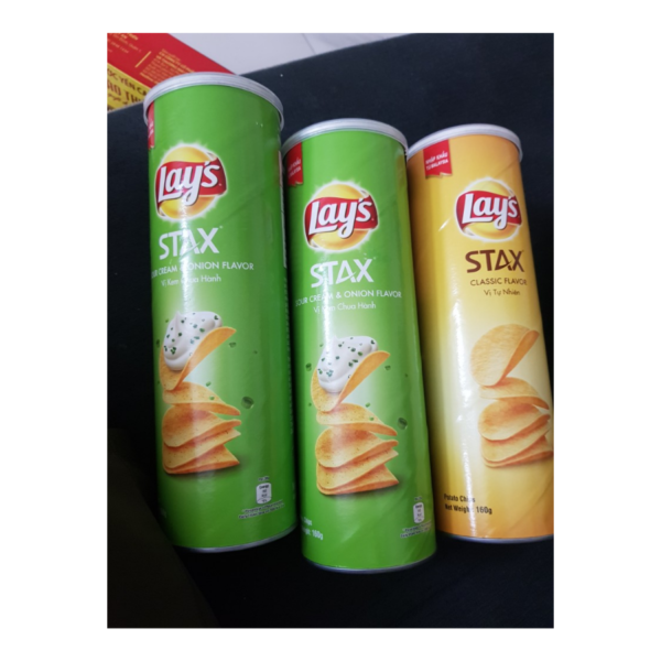 Lay's Stax Sour Cream Onion Potato Chips 160g x 14 Cans