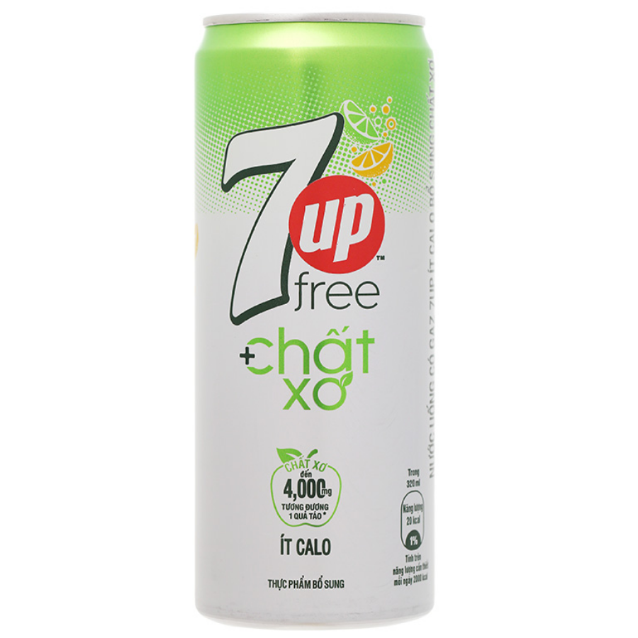 7UP Free Plus Fiber 320ml X 24 Cans • Vietnam FMCG GOODS Wholesaler