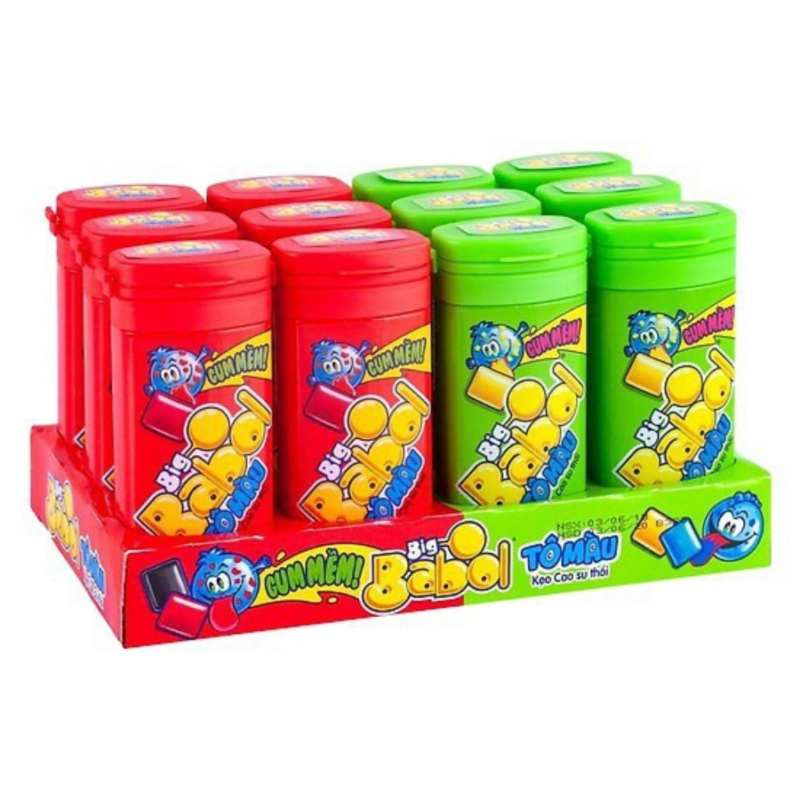 Big Babol Gum Monster Color Painting Red And Yellow 16g • Vietnam 