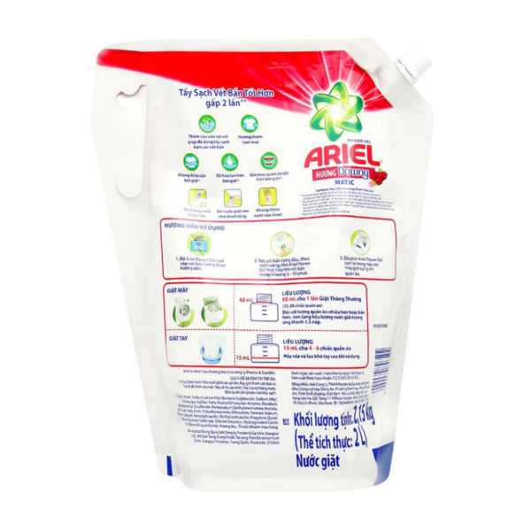 Ariel Liquid Detergent With Downy 2.1kg x 4 Bags (3)