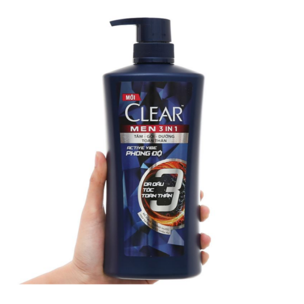 CLEAR MEN 3 In 1 Cool 630g x 8 Bottles (1)