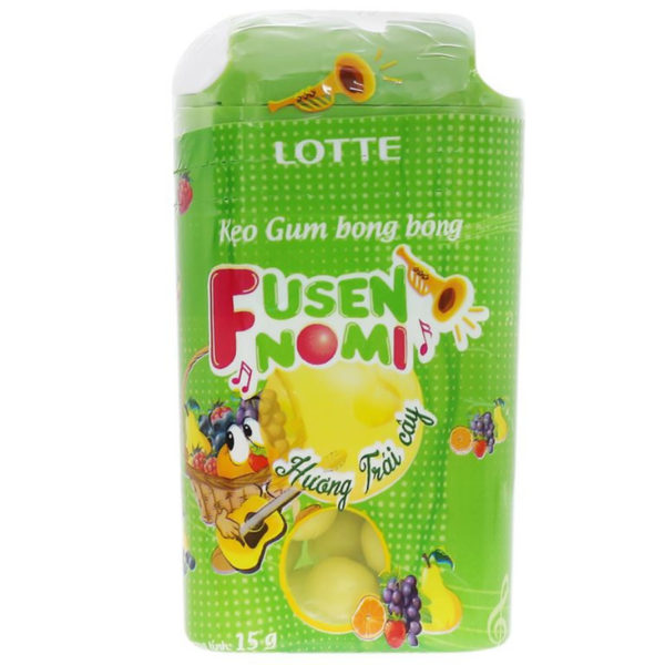 Lotte Fusen No Mi Gum Mixed Fruit 15g x 25 Jars x 12 Boxes