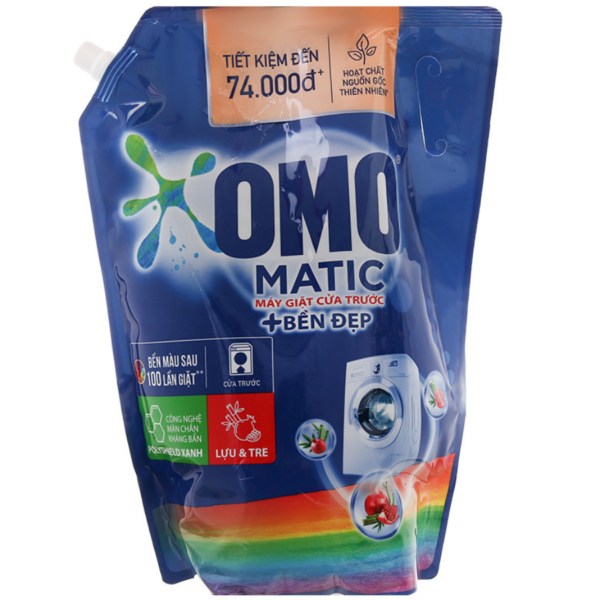 OMO Matic Front Load Bag Beautiful & Durable Detergent Liquid 3.7kg x 4 Bags