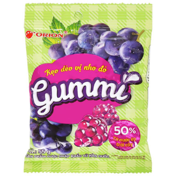 Orion Grapes Gummy 55g x 40 Bags