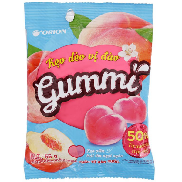 Orion Peach Gummy 55g x 40 Bags