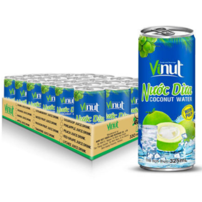 Vinut Coconut Water With Pulp 325ml x 24 Cans