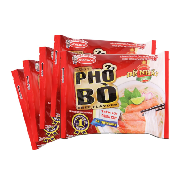 De Nhat Instant Rice Noodles Beef 65g x 30 Bags (3)
