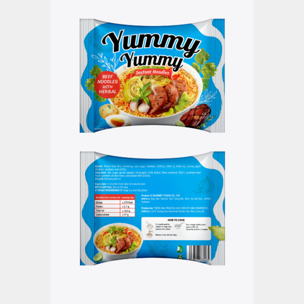 Yummy Yummy Instant Noodle Beef Flavor 85g x 30 Bags