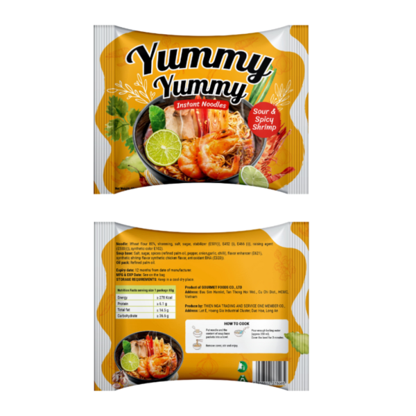 Yummy Yummy Instant Noodle Thai Hot Pot Sour and Spicy Shrimp 85g x 30 Bags