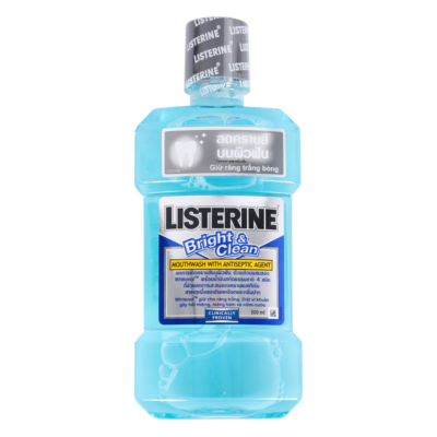 Listerine Bright & Clean Mouthwash 500ml x 12 bottle