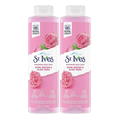 St. Ives Refreshing Rose Water & Aloe Vera 650ml x 4 Bottles