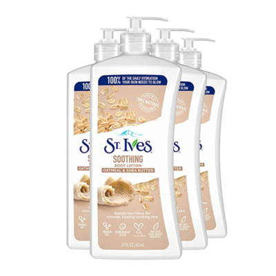 St. Ives Soothing Oatmeal & Shea Butter Body Lotion 621ml x 4 Bottles