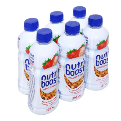 Nutriboost Strawberry Milk Juice 297ml x 24 Bottles