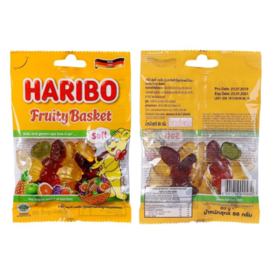 Haribo Fruity Basket 80g x 24 Packs