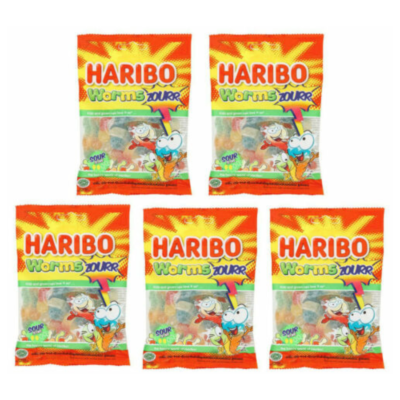 Haribo Worms Zourr 80g x 24 Packs
