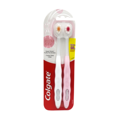 Colgate Cushion Clean Toothbrush 2 Pcs x 12 Packs
