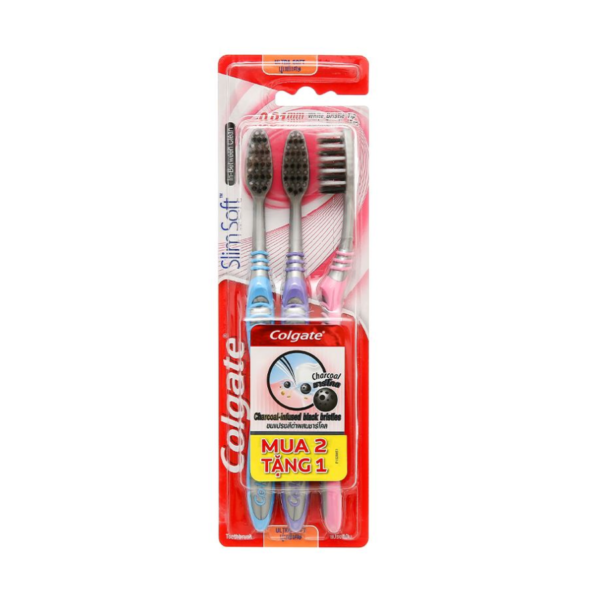 Colgate Slimsoft Clean Effect Toothbrush 3 Pcs x 6 Packs x 4 Trays (3)