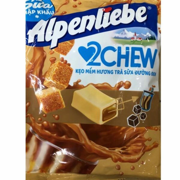 Alpenliebe 2 Chew Black Sugar Milk Tea 115.5g x 45 Bags