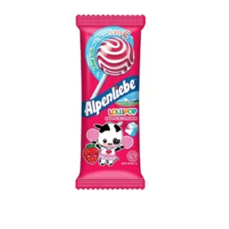 Alpenliebe Lollipop Strawberry 390g (10g X 39 Sticks) X 20 Bags