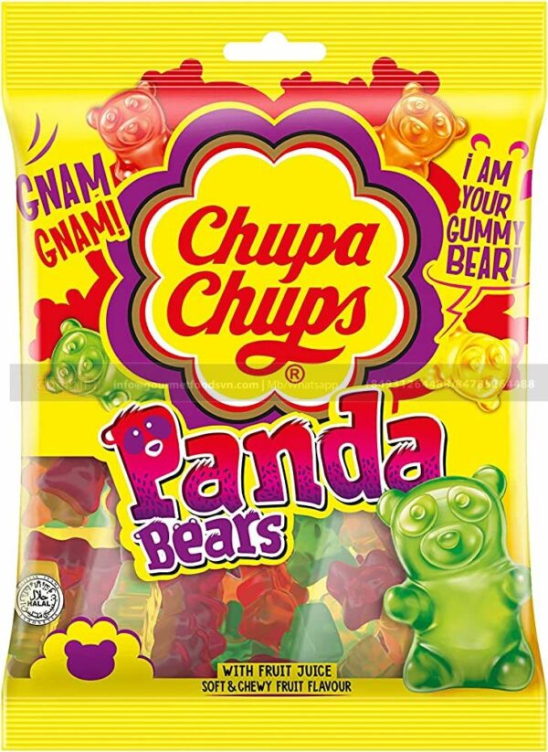 Chupa Chups Jelly Mixed Fruit Panda Bear 90g