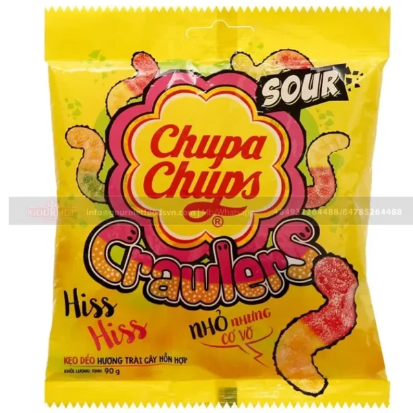 Chupa Chups Hiss Crawlers Mixed Fruits 90g
