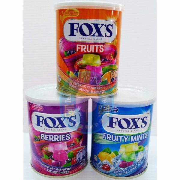 Fox's Tin Candy Fruity Mint 180gr x 12 tins