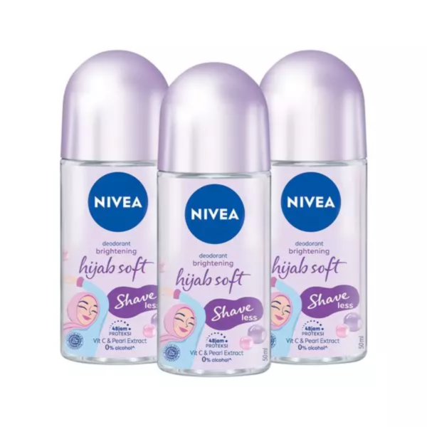 Nivea Deodorant Roll On Women Brightening Hijab Soft 50ml x 24 tubes