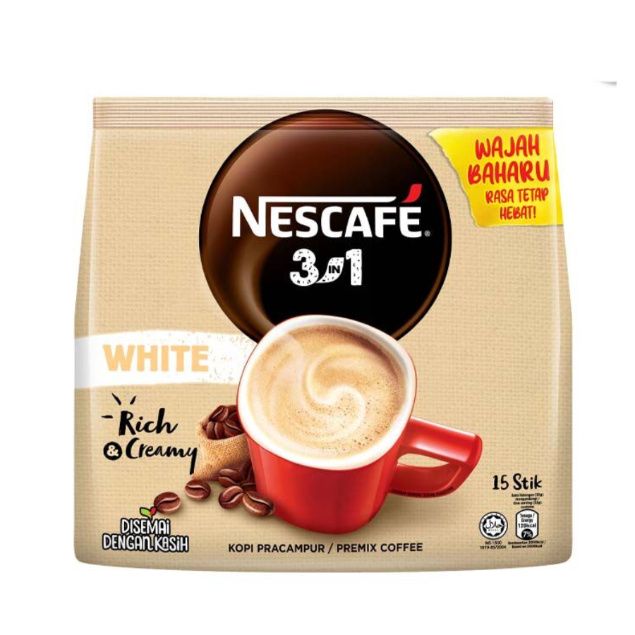 Nescafe 3in1 White, Nescafe 3in1 White 32gr, nescafé iced coffee