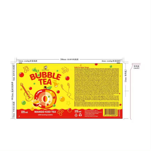 Wholesale Mango Bubble Tea Madam Hong Drink 320ml x 24 cans