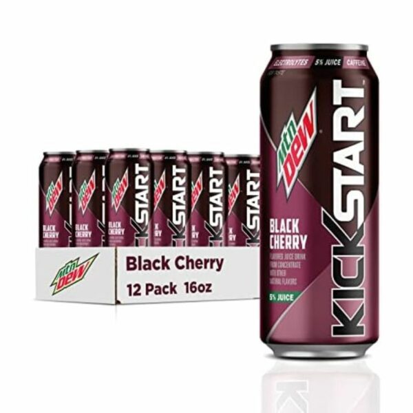 Mountain Dew Kickstart Black Cherry Energy Drink 16oz (1)