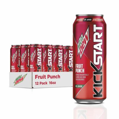 Mountain Dew Kickstart Fruit Punch Energy Drink 16oz (2)