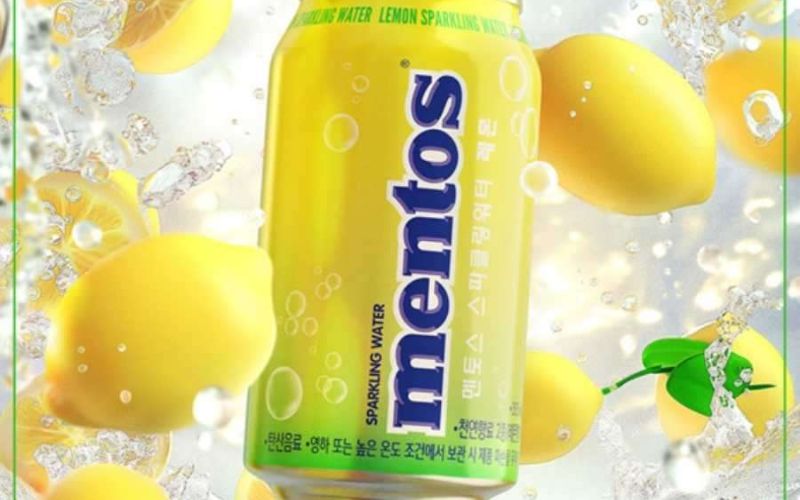 Mentos Lemon Sparkling Water