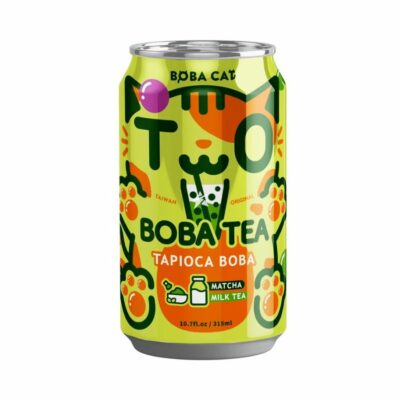 Boba Cat Matcha Bubble Tea Drink 315ml