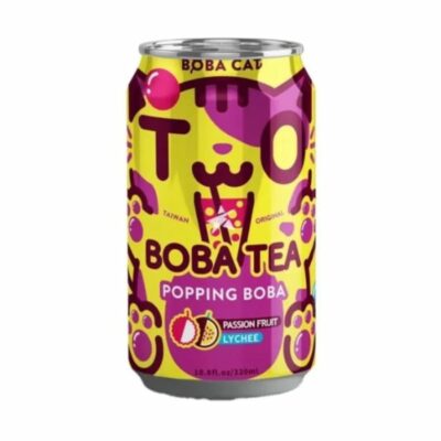 Boba Cat Passion Fruit & Lychee Bubble Tea 320ml