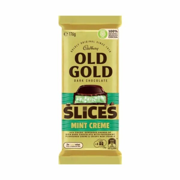 Cadbury Old Gold Dark Chocolate Slices Mint Creme 170gr