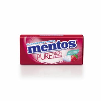 Mentos Pure Fresh Tin Strawberry Mint 35gr