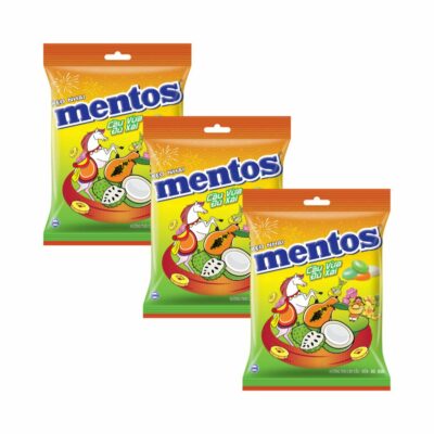 Mentos Chewing Gum Mixed Fruit 224g x 24 Bags