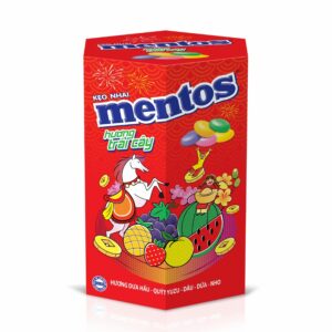 Mentos Chewy Candy, Fruit Flavor Hexagon Box 105.3g x 20 Boxs